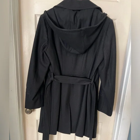 Michael Kors hooded peacoat with belt - Picture 2 of 4